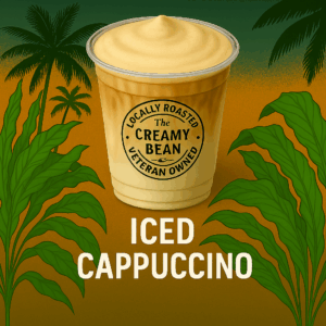 Chilled espresso blended with cold milk and topped with velvety foam, served over ice for a refreshing and creamy coffee experience.